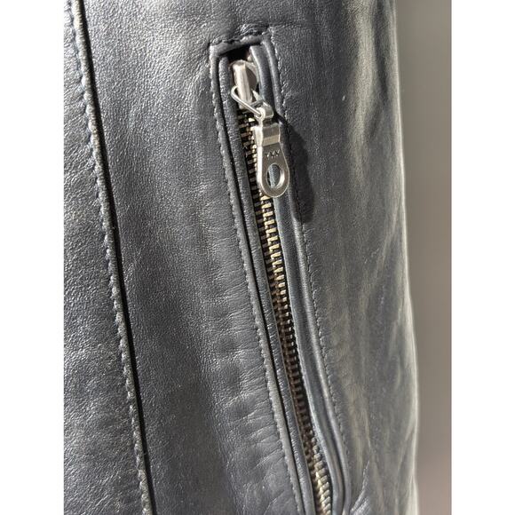 FLYING BIKES Oakwood NY Chapter Leather Zip Front Motorcycle Jacket Womens L - Picture 9 of 15